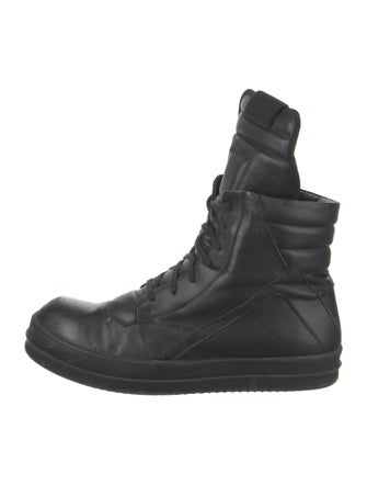 Rick Owens Leather Lace-Up Boots
