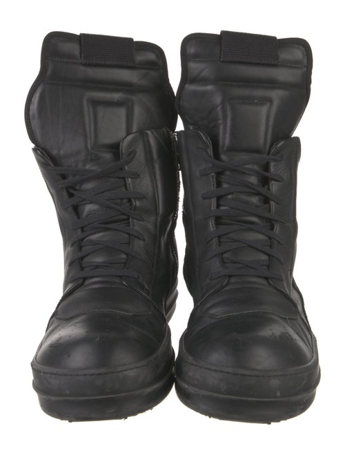 Rick Owens Leather Lace-Up Boots