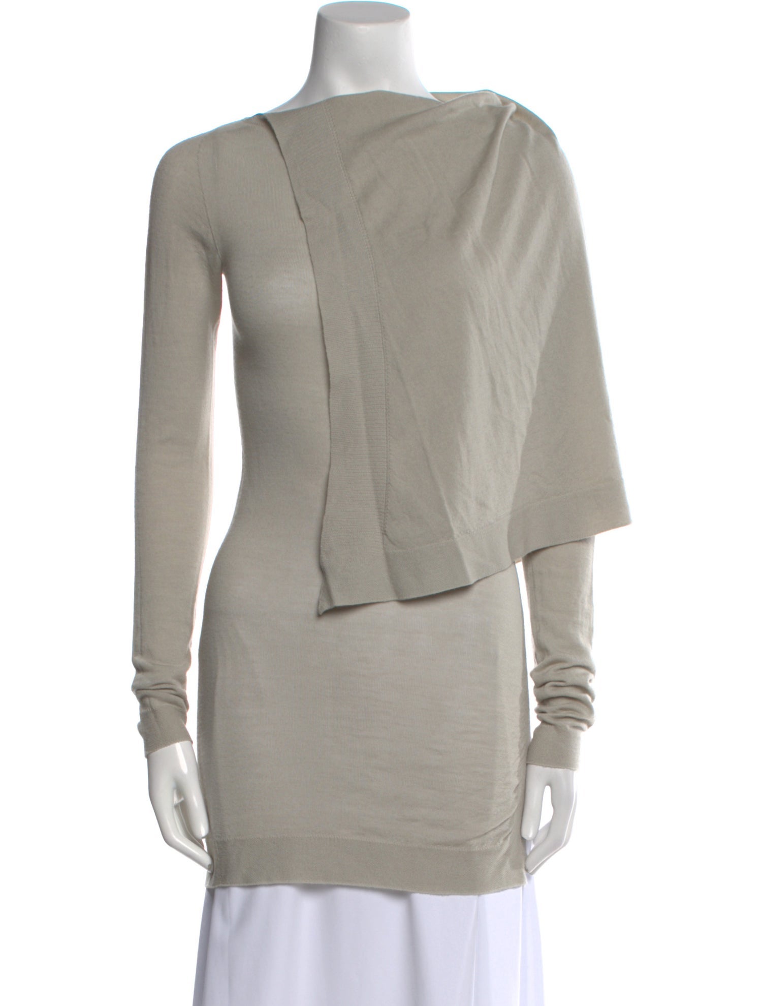 Rick Owens Virgin Wool Bateau Neckline Sweater