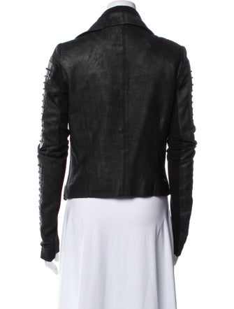 Rick Owens Lamb Leather Biker Jacket