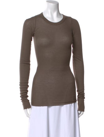 Rick Owens Scoop Neck Long Sleeve Top