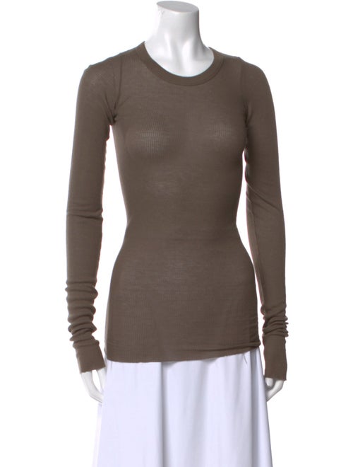 Rick Owens Scoop Neck Long Sleeve Top