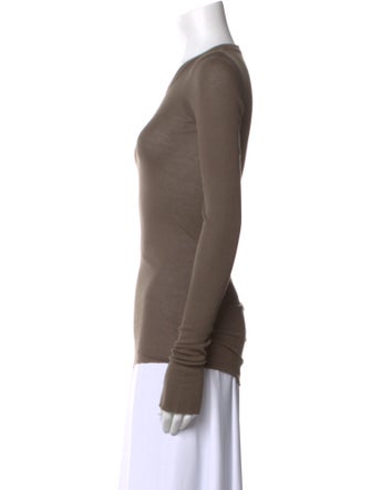 Rick Owens Scoop Neck Long Sleeve Top
