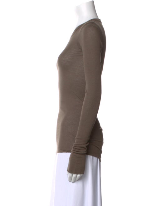 Rick Owens Scoop Neck Long Sleeve Top