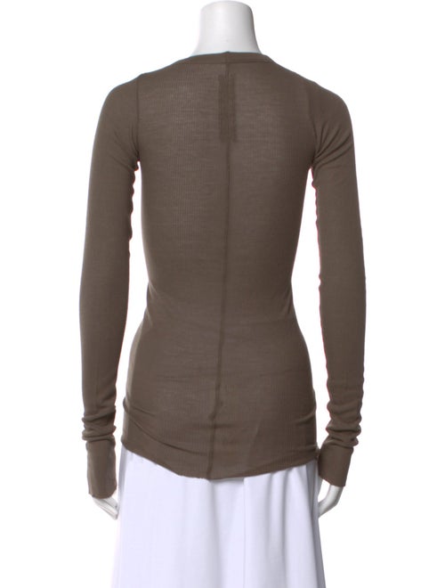 Rick Owens Scoop Neck Long Sleeve Top