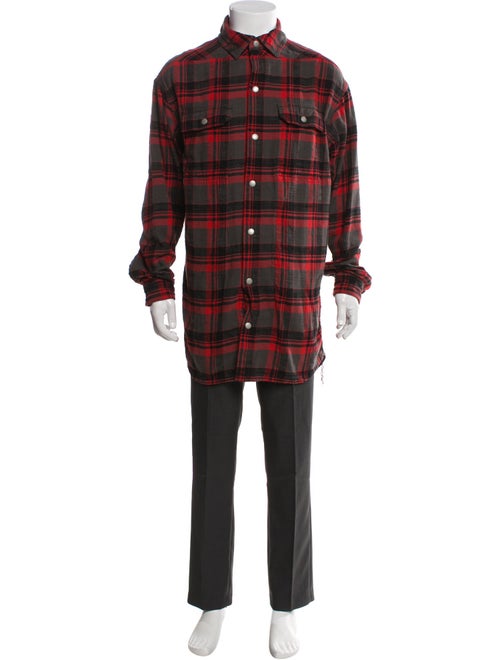 Rick Owens Drkshdw Plaid Print Trucker Jacket
