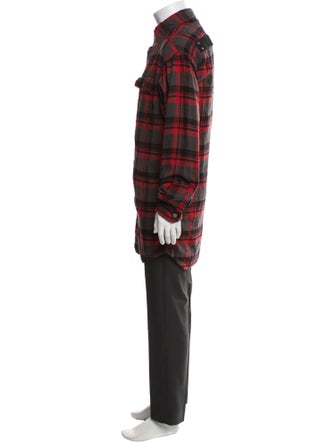Rick Owens Drkshdw Plaid Print Trucker Jacket