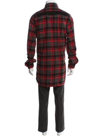 Rick Owens Drkshdw Plaid Print Trucker Jacket