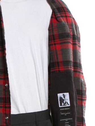 Rick Owens Drkshdw Plaid Print Trucker Jacket