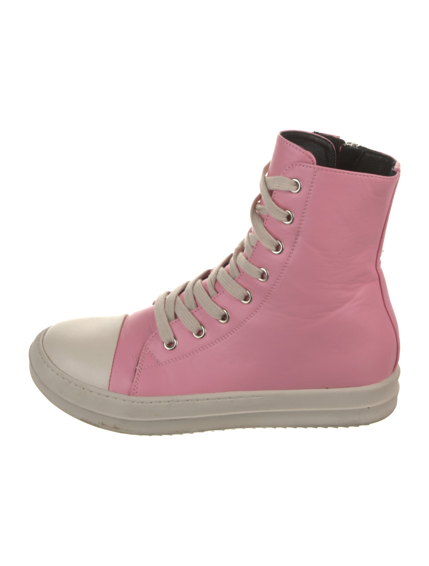 Rick Owens Leather Wedge Sneakers