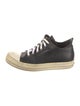 Rick Owens Leather Colorblock Pattern Sneakers