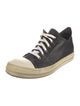Rick Owens Leather Colorblock Pattern Sneakers