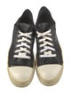 Rick Owens Leather Colorblock Pattern Sneakers