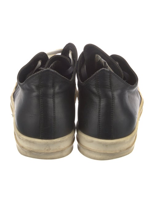 Rick Owens Leather Colorblock Pattern Sneakers