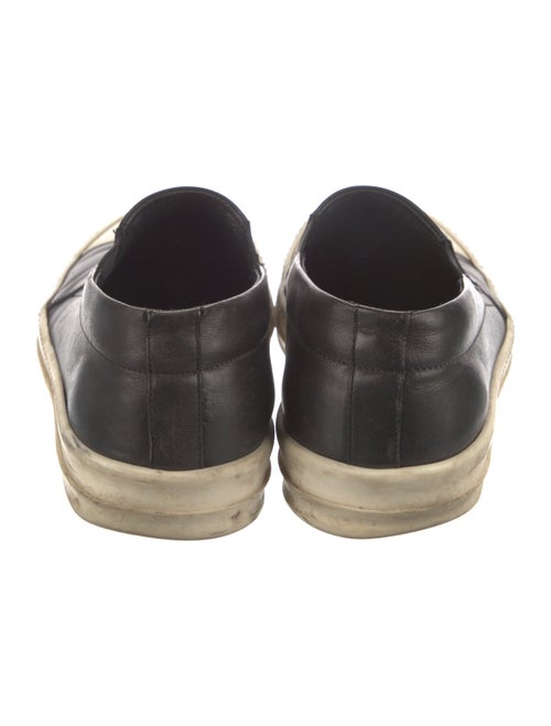 Rick Owens Leather Colorblock Pattern Loafer Sneakers