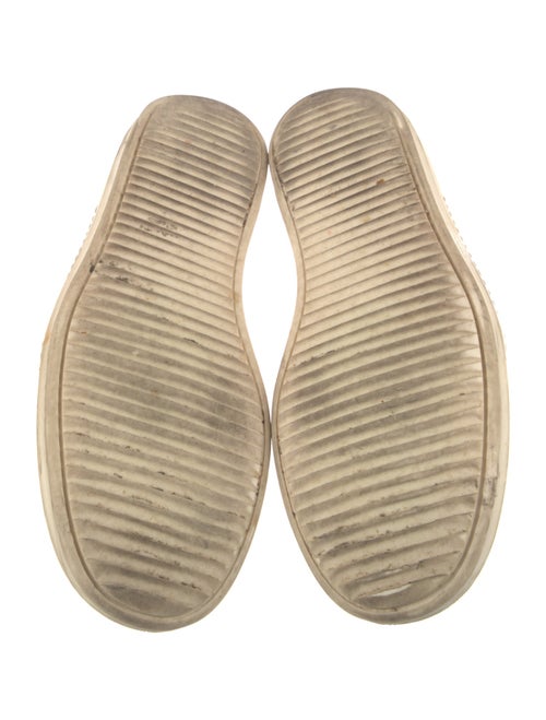 Rick Owens Leather Colorblock Pattern Loafer Sneakers