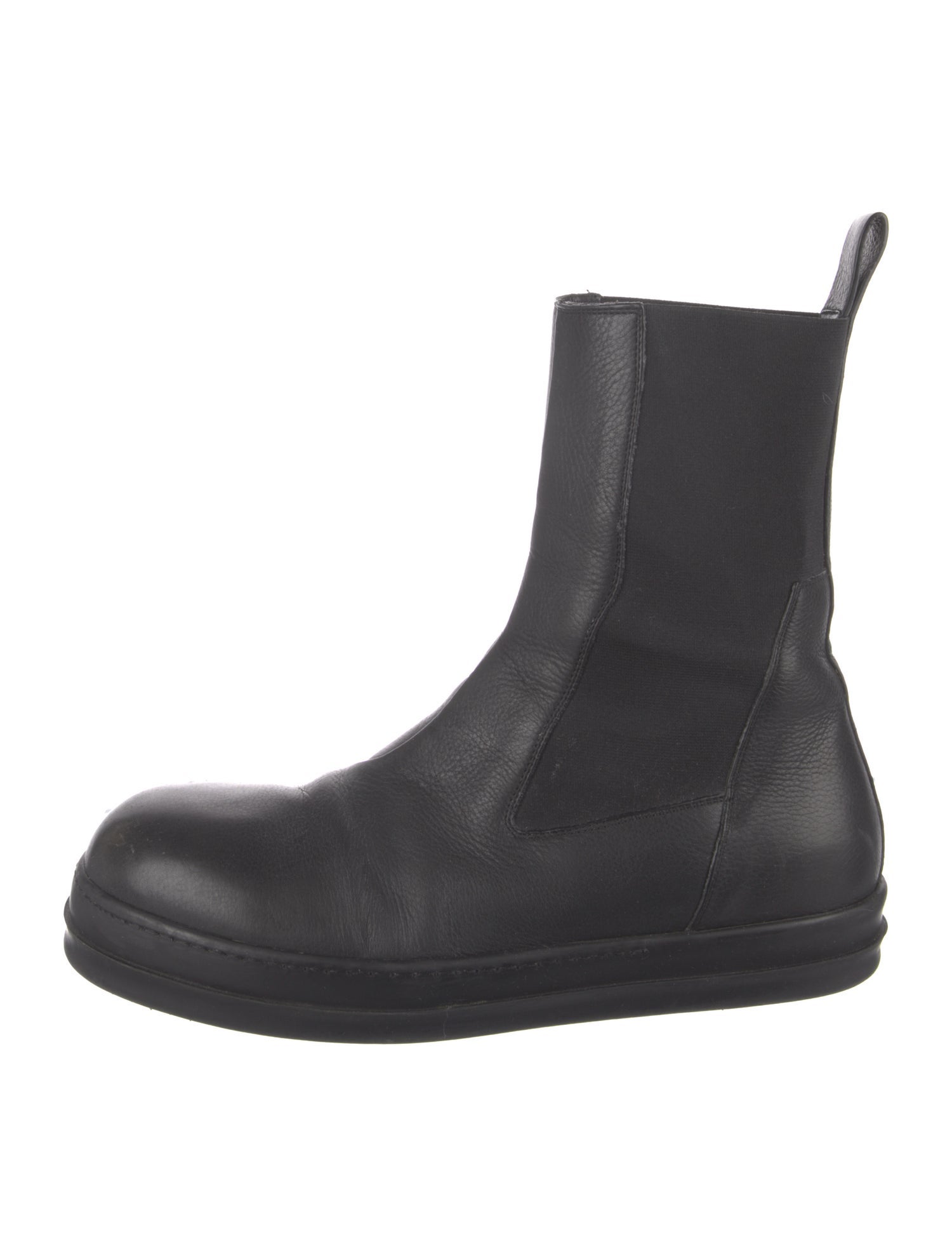 Rick Owens Leather Chelsea Boots
