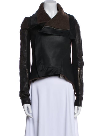 Rick Owens Lamb Leather Biker Jacket