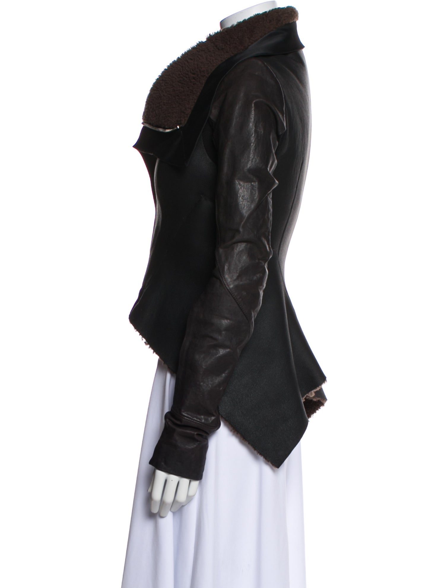Rick Owens Lamb Leather Biker Jacket