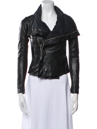 Rick Owens Leather Biker Jacket