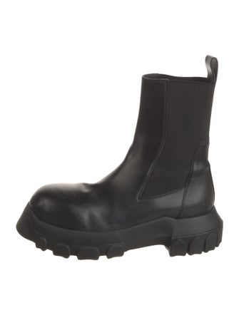 Rick Owens Leather Chelsea Boots