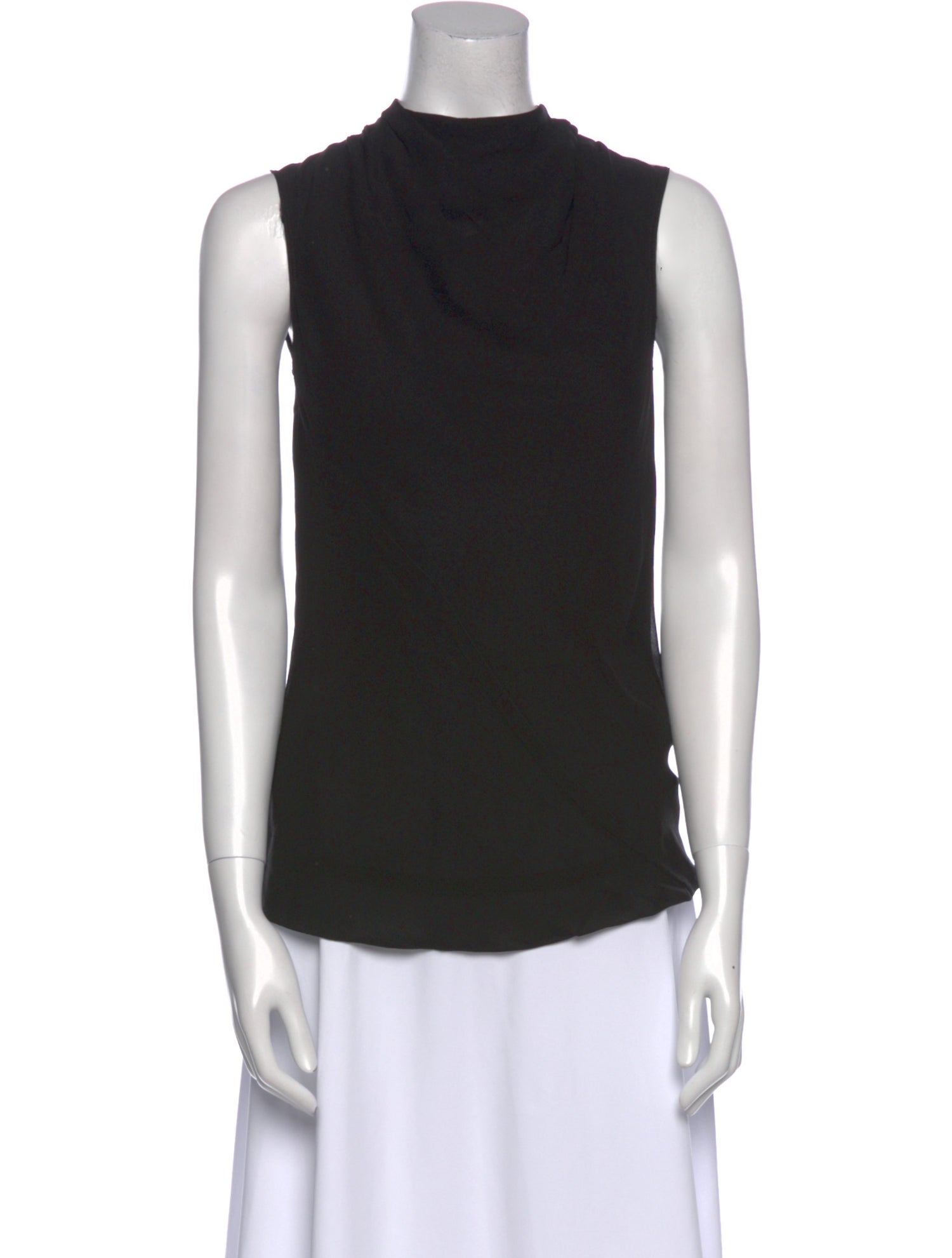 Rick Owens Silk Cowl Neck Top