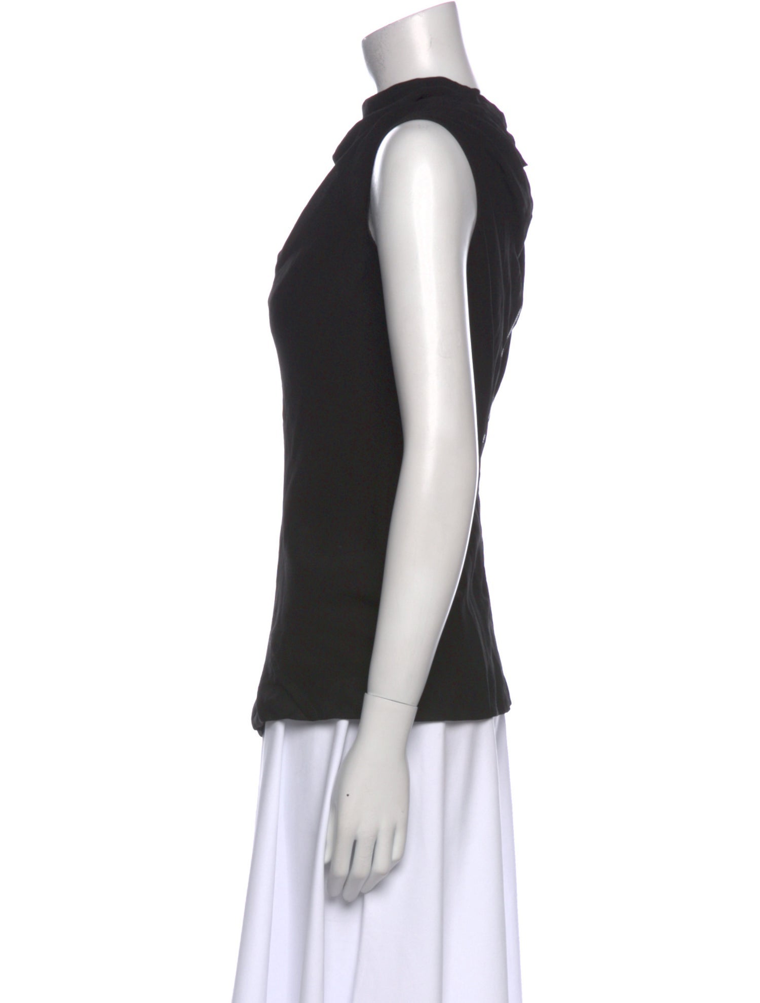 Rick Owens Silk Cowl Neck Top