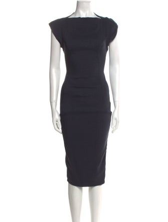 Rick Owens Virgin Wool Midi Length Dress