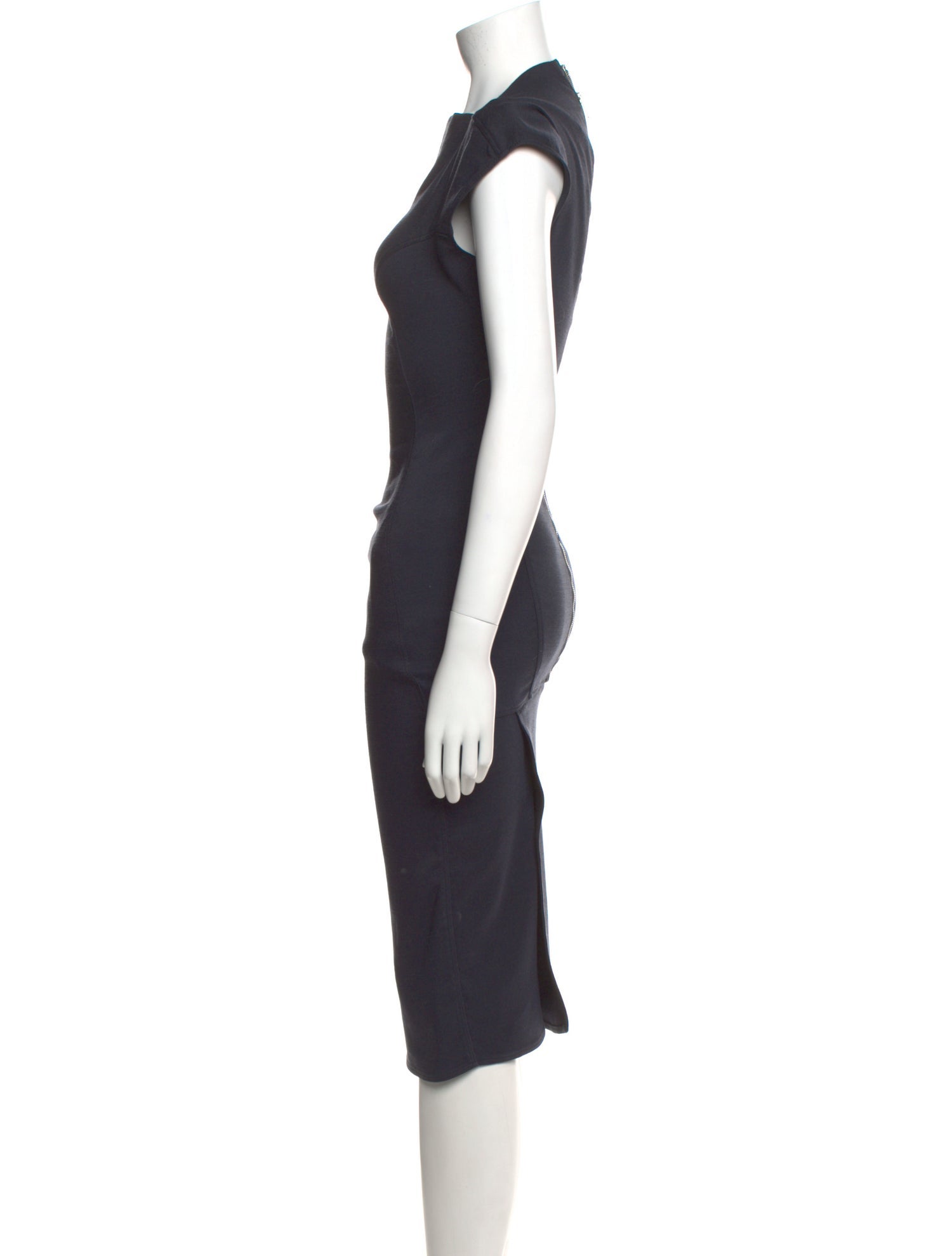Rick Owens Virgin Wool Midi Length Dress