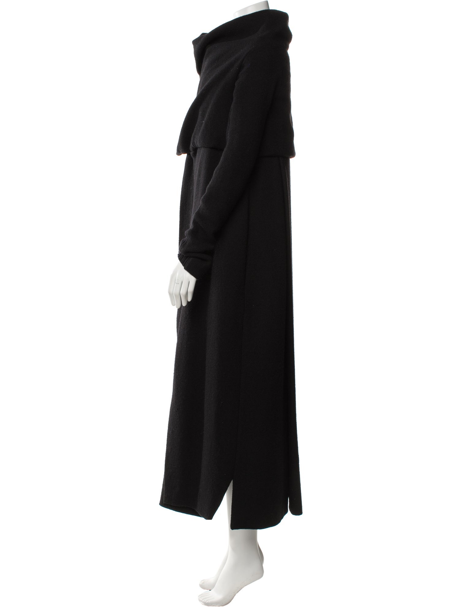 Rick Owens Wool Faux Fur Coat