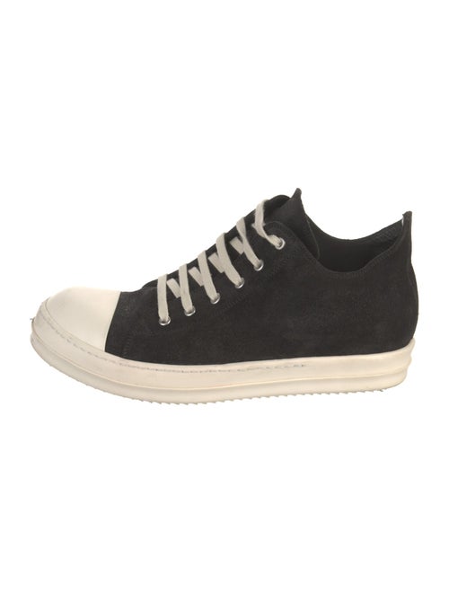 Rick Owens Leather Colorblock Pattern Sneakers