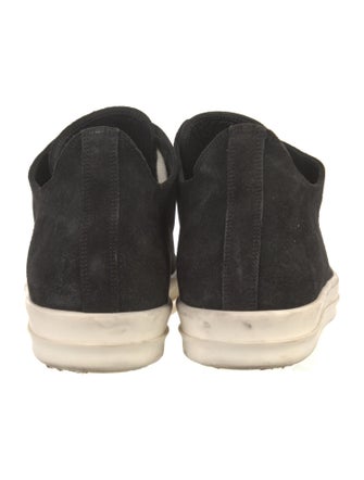 Rick Owens Leather Colorblock Pattern Sneakers
