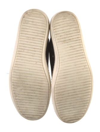 Rick Owens Leather Colorblock Pattern Sneakers