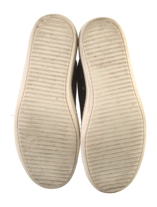 Rick Owens Leather Colorblock Pattern Sneakers