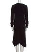 Rick Owens Cashmere Midi Length Dress