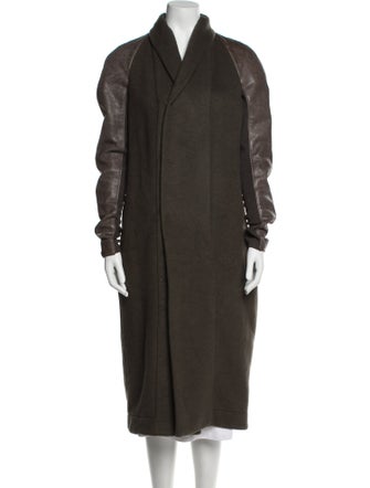 Rick Owens Cashmere Faux Fur Coat