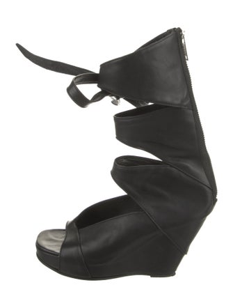 Rick Owens Leather Gladiator Sandals