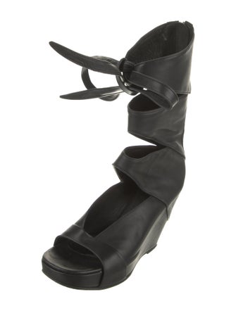 Rick Owens Leather Gladiator Sandals