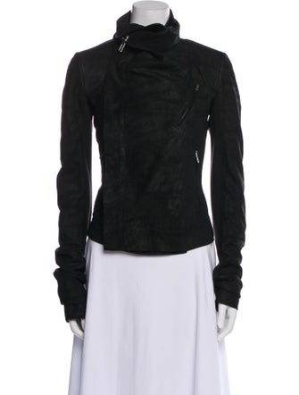 Rick Owens Leather Biker Jacket