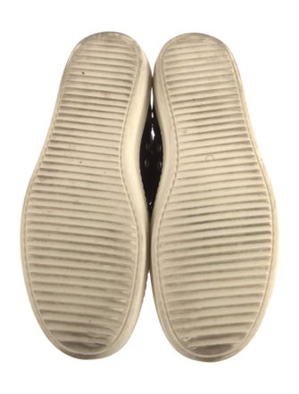 Rick Owens Leather Colorblock Pattern Sneakers