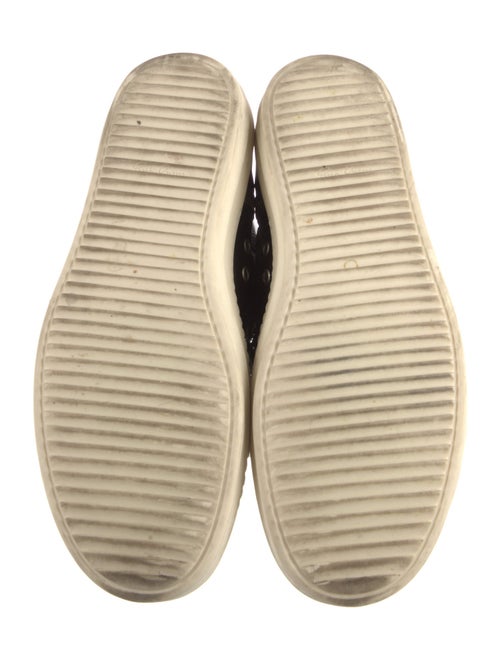 Rick Owens Leather Colorblock Pattern Sneakers