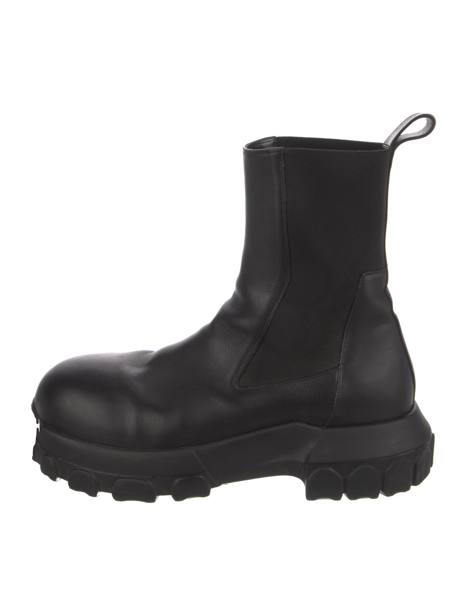 Rick Owens Leather Chelsea Boots