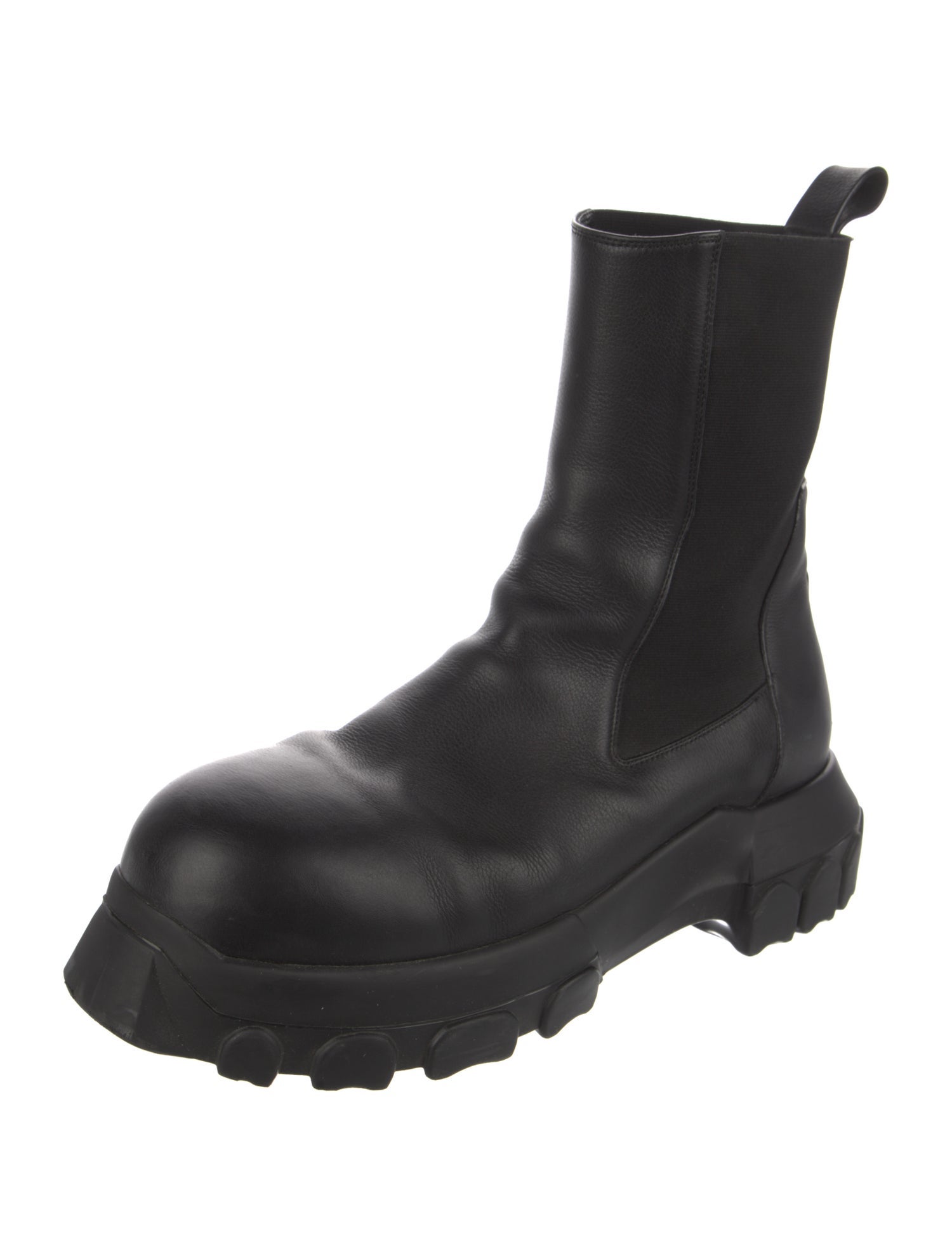 Rick Owens Leather Chelsea Boots