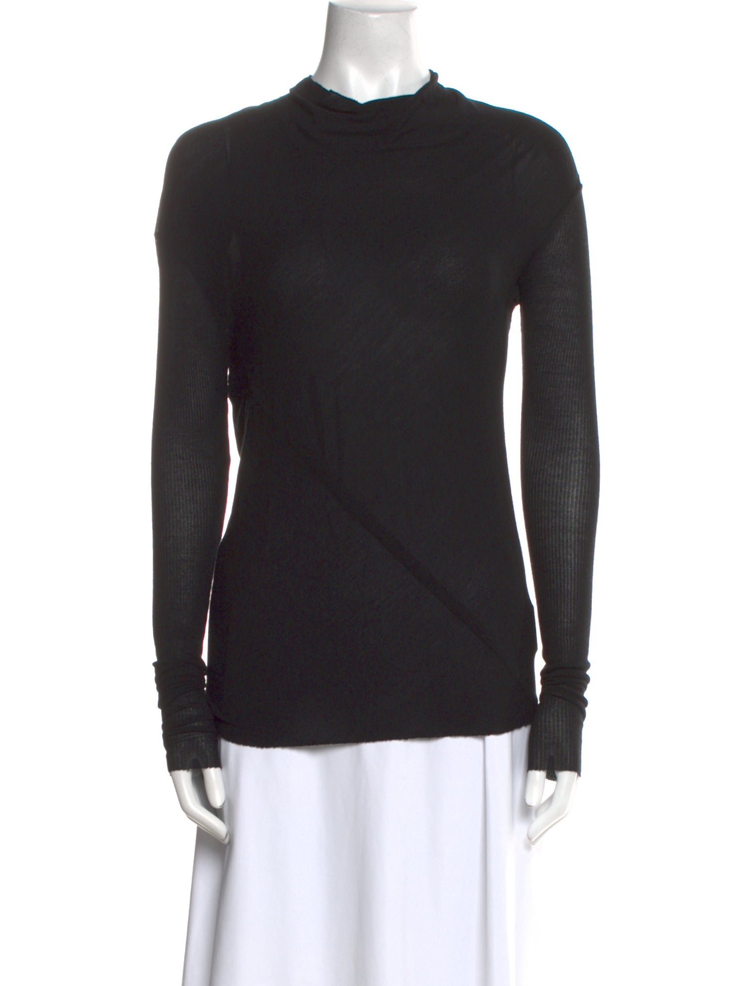 Rick Owens Crew Neck Long Sleeve Top