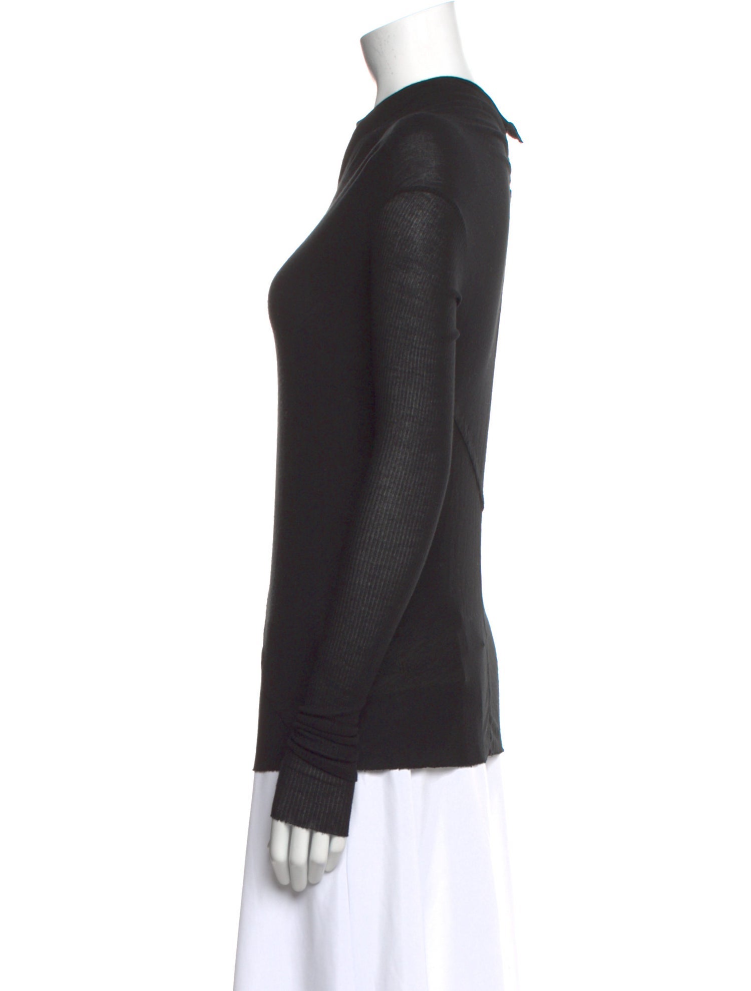 Rick Owens Crew Neck Long Sleeve Top