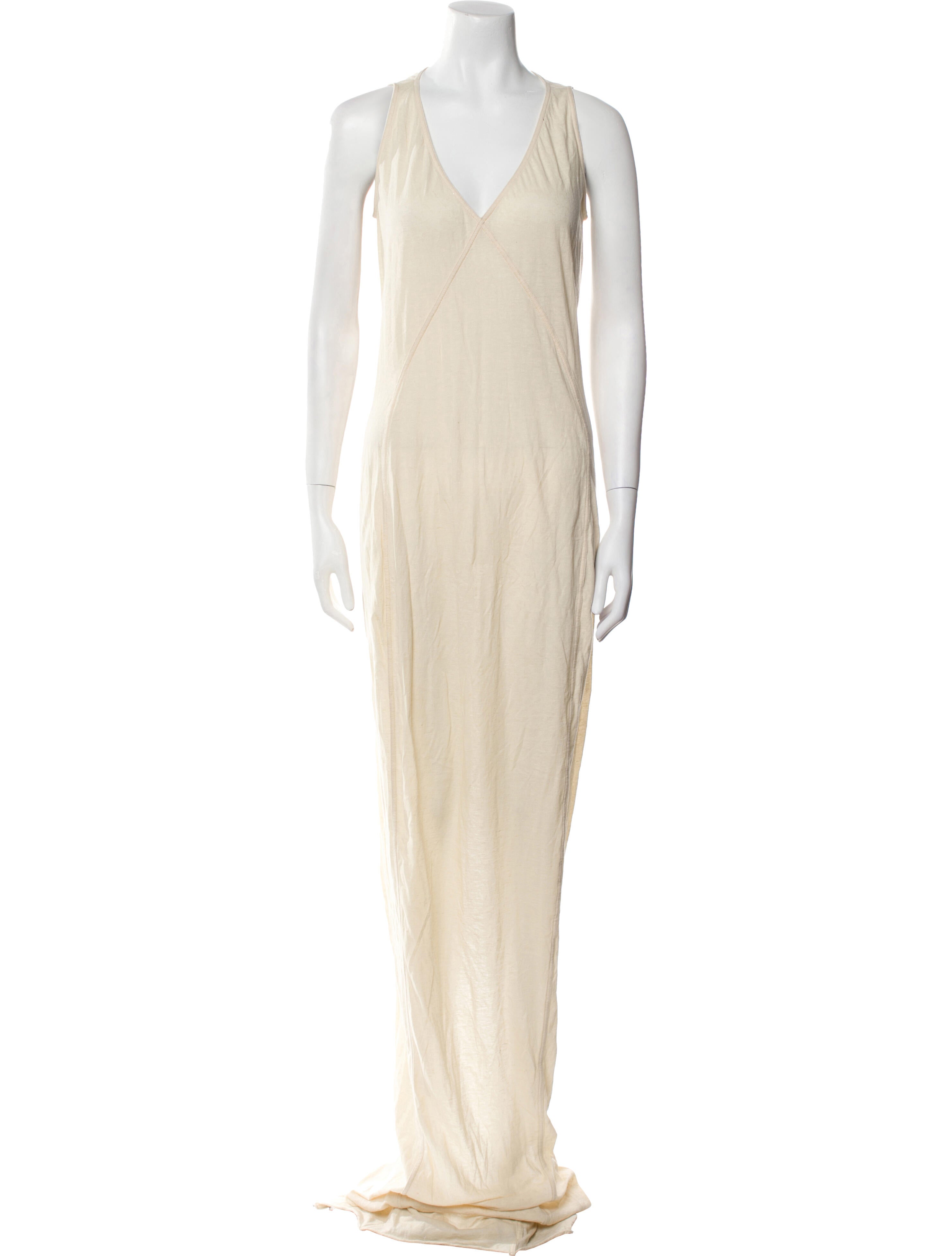 Rick Owens V-Neck Long Dress