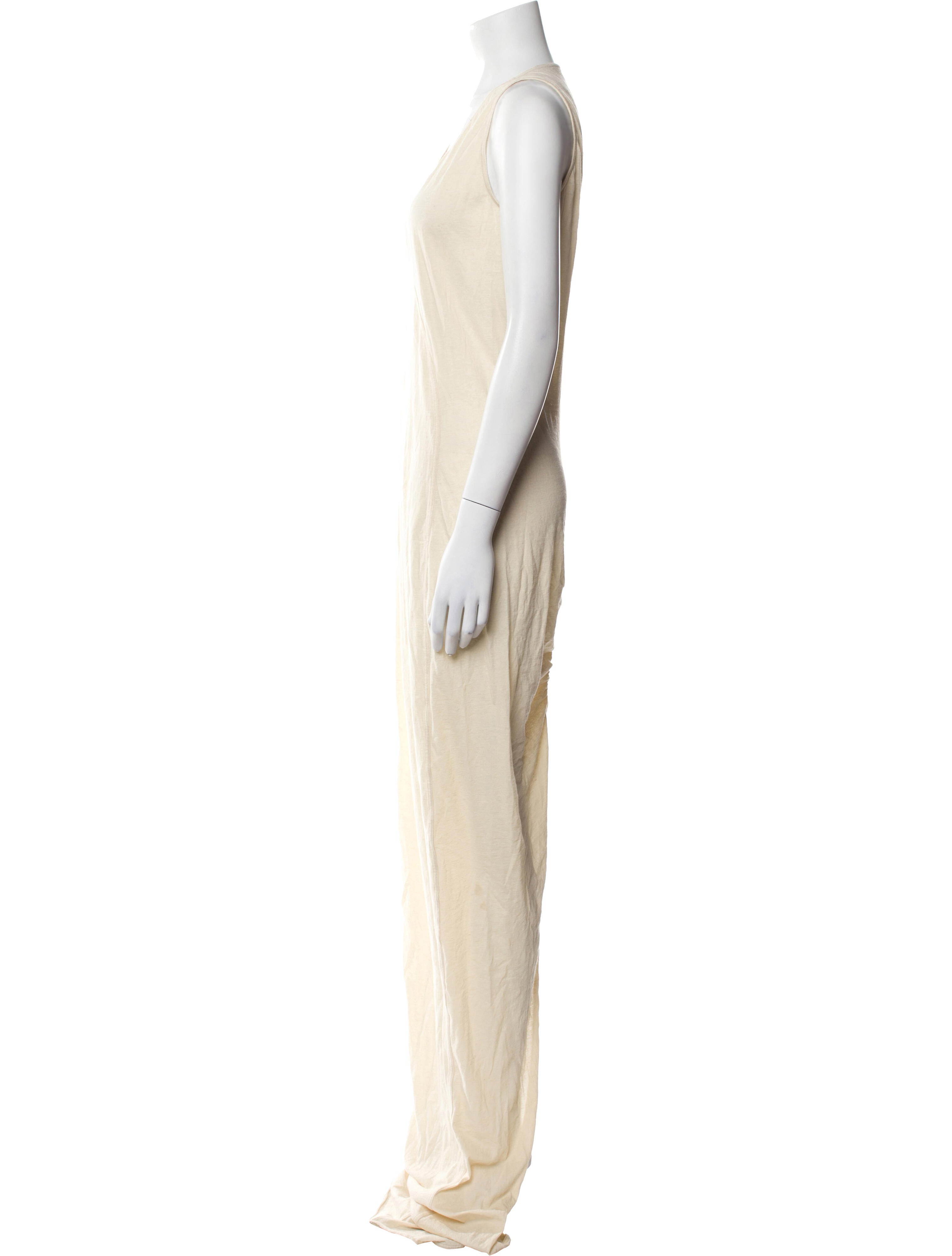 Rick Owens V-Neck Long Dress