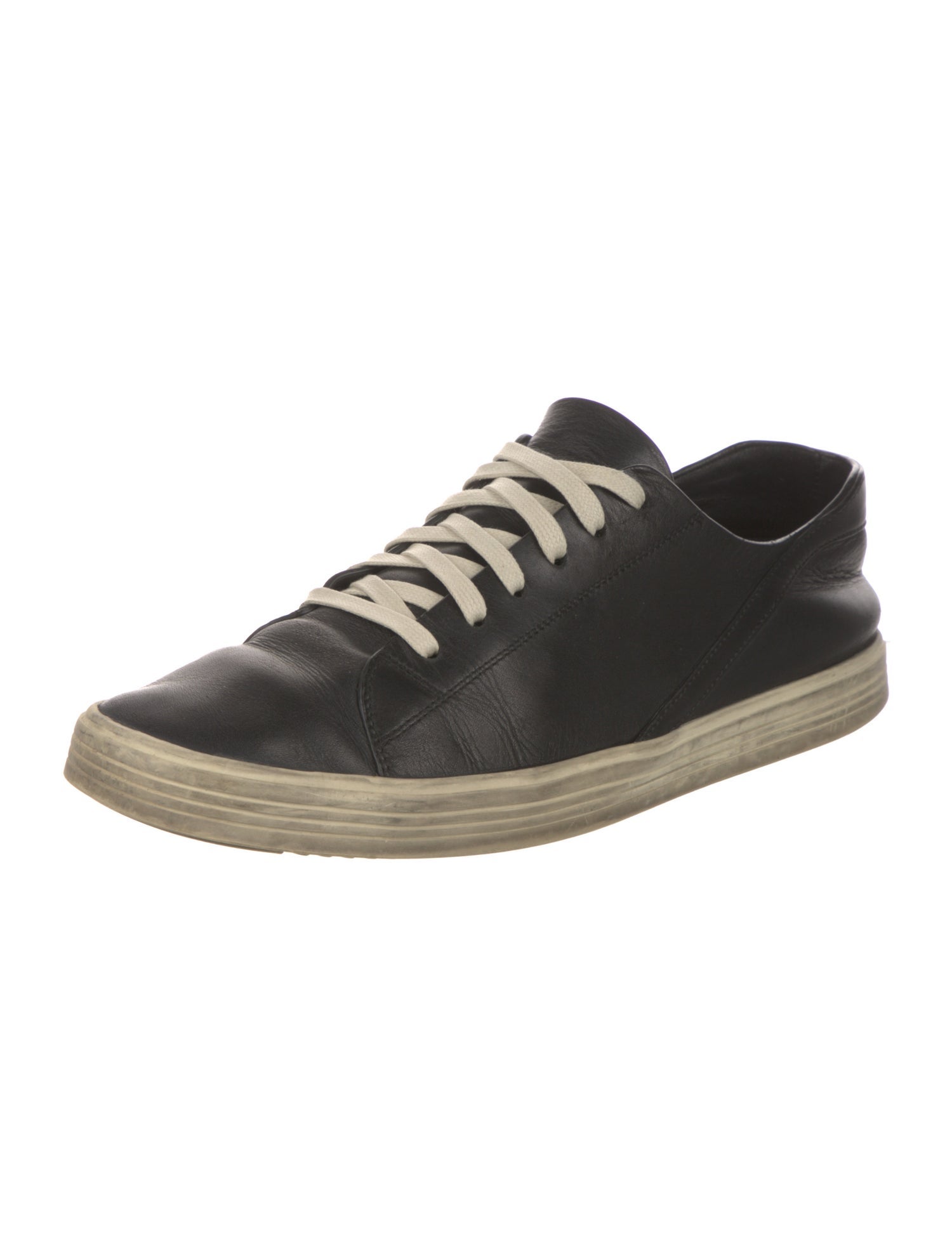 Rick Owens Leather Printed Sneakers