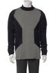 Rick Owens Colorblock Pattern Crew Neck Pullover
