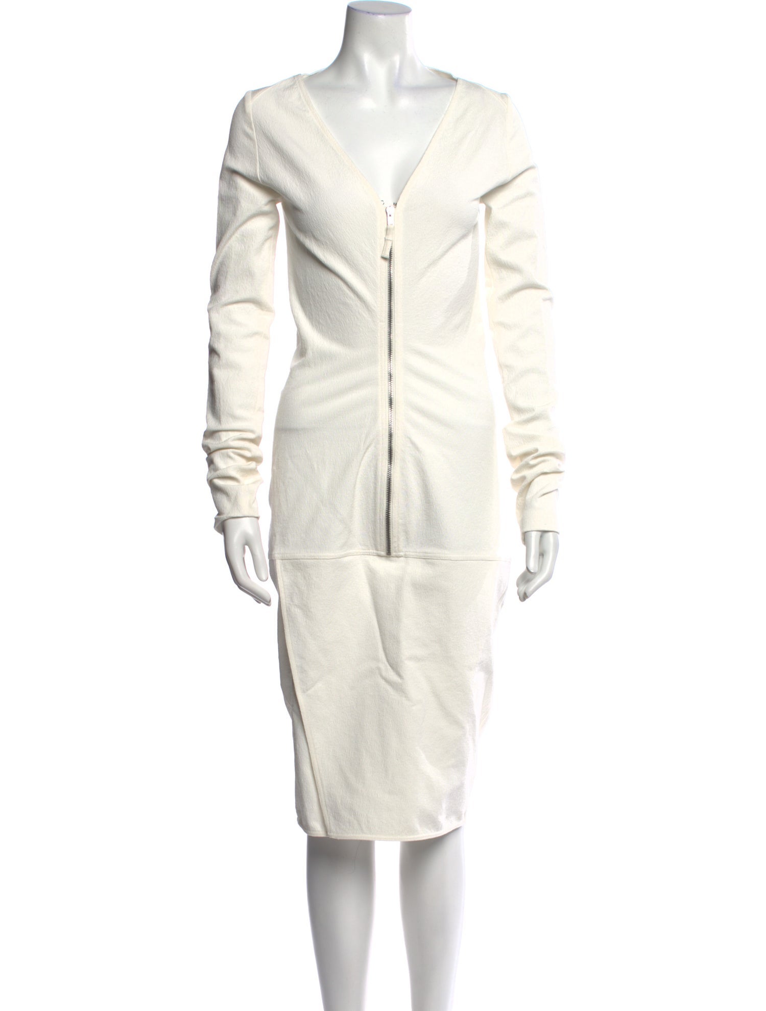 Rick Owens V-Neck Midi Length Dress